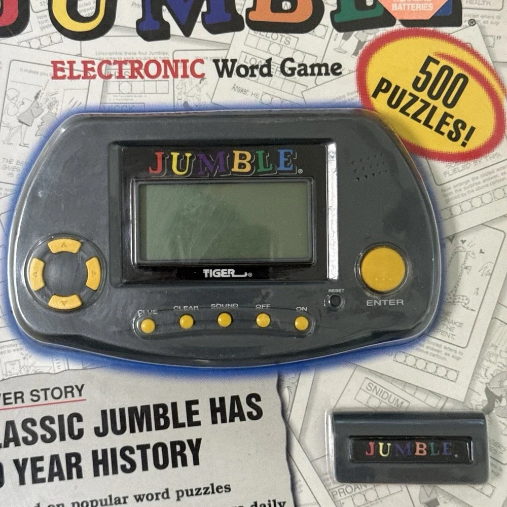 Tiger Electronics Jumble Electronic 500 Puzzle Word Game 1998 Classic NEW